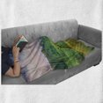 thumbnail image 5 of Landscape Soft Flannel Fleece Blanket, Idyllic Meadow View Foggy Summer Sunrise in Carpathian Mountains Highland, Cozy Plush for Indoor and Outdoor Use, 70" x 90", Lilac Yellow Green, by Ambesonne, 5 of 5