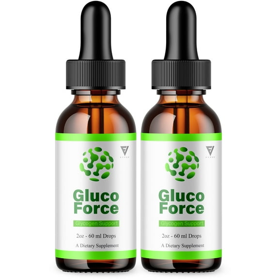 (2 Pack) Gluco Force Liquid Drops GlucoForce Glycogen Support Supplement (4oz)