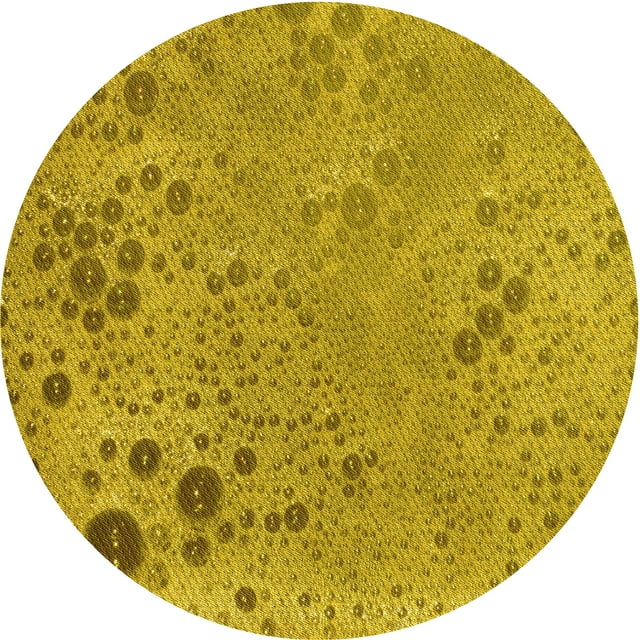 Ahgly Company Machine Washable Indoor Round Transitional Dark Bisque Brown Area Rugs, 8' Round