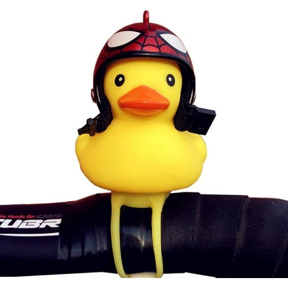 Cute Bike Horn for Kids, Toddlers, Adults and Children - Rubber Duck Toy Clip on Handlebar,Spider Man