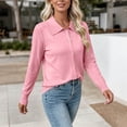 thumbnail image 3 of Gytharion Women's Sweaters Cardigans Solid Color Lapel Long Sleeve Button Front Sweaters Soft Lightweight Casual Knit Cardigans, 3 of 6