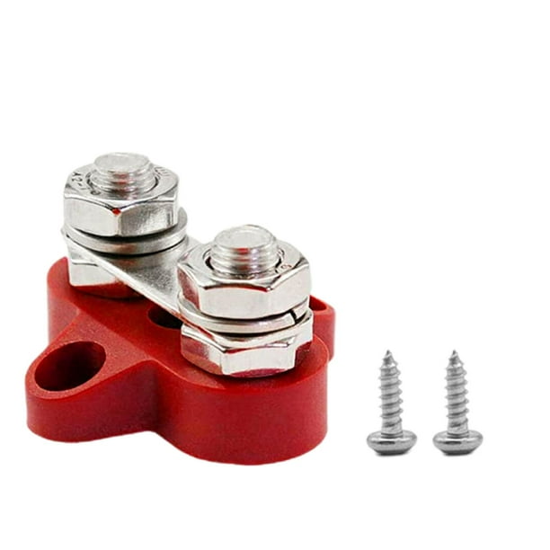 Double Stud Battery Terminal Post Durable Positive Negative Double Bolt