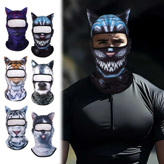 Up to 70% Off! Gspmoly Summer Sunscreen Outdoor Face Mask Pattern Face Gini Headmask up to 70% Off