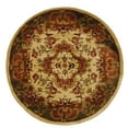 thumbnail image 3 of SAFAVIEH Classic Chedomir Floral Wool Area Rug, Ivory/Green, 3'6" x 3'6" Round, 3 of 13