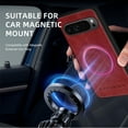 thumbnail image 5 of Case for Google Pixel 9 Pro XL, Compatible with Magsafe, Ultra Slim Drop Protective Shockproof Back Case Anti-Slip, PU Leather + Soft TPU, Support Magnetic Car Mount for Google Pixel 9 Pro XL -Winered, 5 of 9