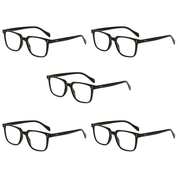 Stylish Against Blue Light Reading Glasses 100° Magnification 5PC Resin Lens Comfortable Fit For Elderly Eyes Youth Gear