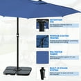 thumbnail image 4 of Dextrus 15FT Double-Sided Patio Umbrella, Large Outdoor Table Umbrella for Patio, Blue, 4 of 5