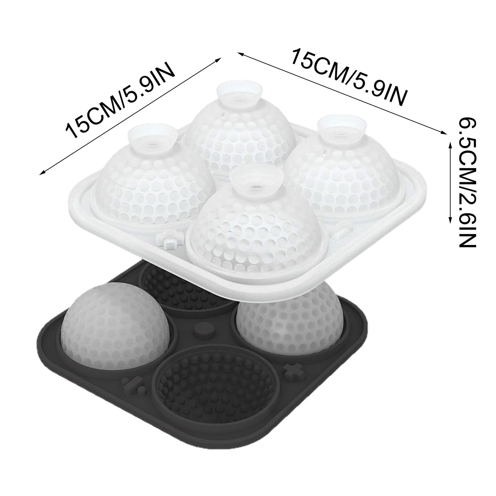 Werulen Golf Shape Integrated Ice Mold with Funnel Guide for Easy Filling and Flexible Demolding,Home Bar Whiskey Cocktail and Various Beverage Chilling,Ice Ball Maker,Freezer Mold,Drink Chilling