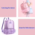 thumbnail image 5 of BTEPSGA Ballet Bag Ballerina Dance Backpack with Separate Shoe Compartment for Dance Bag Gymnastics Latin Dance Yoga Storage Bag (Purple), 5 of 8