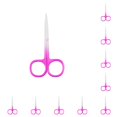 thumbnail image 1 of Tijeras para cejas Qarigey Rosa 10Conjunto, 1 of 6