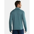 thumbnail image 3 of Athletic Works Men's & Big Men's Space Dye Jersey Quarter Zip Long Sleeve Shirt, Sizes S-3XL, 3 of 5