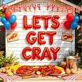 Lets Get Cray Lobster Party Decorations Red Lobster Banner and Letter ...