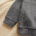 thumbnail image 5 of PatPat Toddler Girl/Boy Knit Fall 2-Piece Outfits Solid Ribbed Sweater and Elasticized Pants Casual Set, Dark Grey, 18-24M, 5 of 6