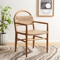 thumbnail image 2 of SAFAVIEH Farley Classic Jute Rope Solid Dining Armchair, Brown/Natural, 2 of 13