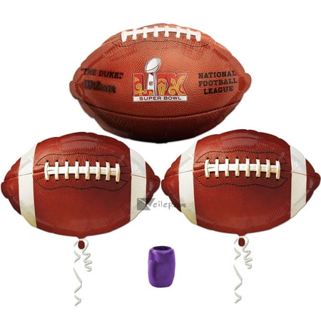 Super Bowl LVIII 58 2024 Football Party Foil Balloons 4pc Decoration Starter Pack