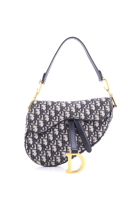 Pre-Owned Saddle Handbag Oblique Canvas Medium By Rebag