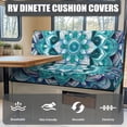 thumbnail image 4 of Uorisanigo RV Dinette Cushions Covers Stretch Camper Cushion Slipcover Replacement Blue Mandala Couch Cushion Slipcovers Washable Car Loveseat for RV Travel Trailer Couch, 4 of 7