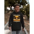 thumbnail image 2 of Too Cool 4 School - Retro Emoji Sunglasses Graphic Youth's Hoodie, 2 of 4
