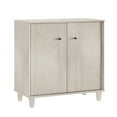 thumbnail image 3 of Sideboards Buffet Cabinet 3 in 1 Wide Credenza Buffet Table with Adjustable Shelf, Modern Kitchen Accent Cabinet with Storage Compartments for Dining Room Living Room, Hallway, Light Oak, 3 of 8