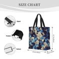 thumbnail image 3 of Wukai Abstract Blue Squares Print Reusable Grocery Bag Shopping Bags with Zipper Shoulder Shopping Handle Bag Suitable for Outdoor Convenient Daily Bag, 3 of 8