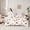 White Brown, variant on Feelyou Santa Claus Reindeer Bedding Comforter Set 7pcs, Cartoon Xmas Full Bedding Set