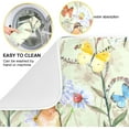 thumbnail image 4 of Flowers Birds Dish Drying Mats for Kitchen Counter Decor 16x18 in, Colorful Summer Butterfly Dishes Draining Mat Baby Bottle Drainer Dry Mat with Loop Countertop Protector, 4 of 6