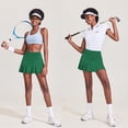 thumbnail image 3 of Ekouaer Tennis Skort for Women High Waisted Athletic Skirts Lightweight Golf Skort with Shorts Pocket Workout Pickleball Cheer Skirt, 3 of 7