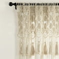 thumbnail image 3 of Lush Decor Boho Macrame Tassel Cotton Window Curtain/RoomDivider/WeddingBackdrop/WallDecor Neutral Single 40X84, 3 of 11