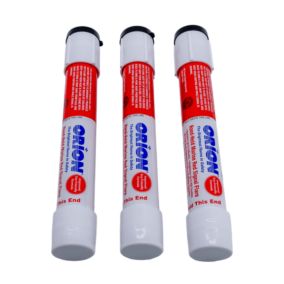 Orion 265 Locate Basic-3 Red Handheld Marine Flares, 3-Pack, USCG Approved, Day/Night Signaling