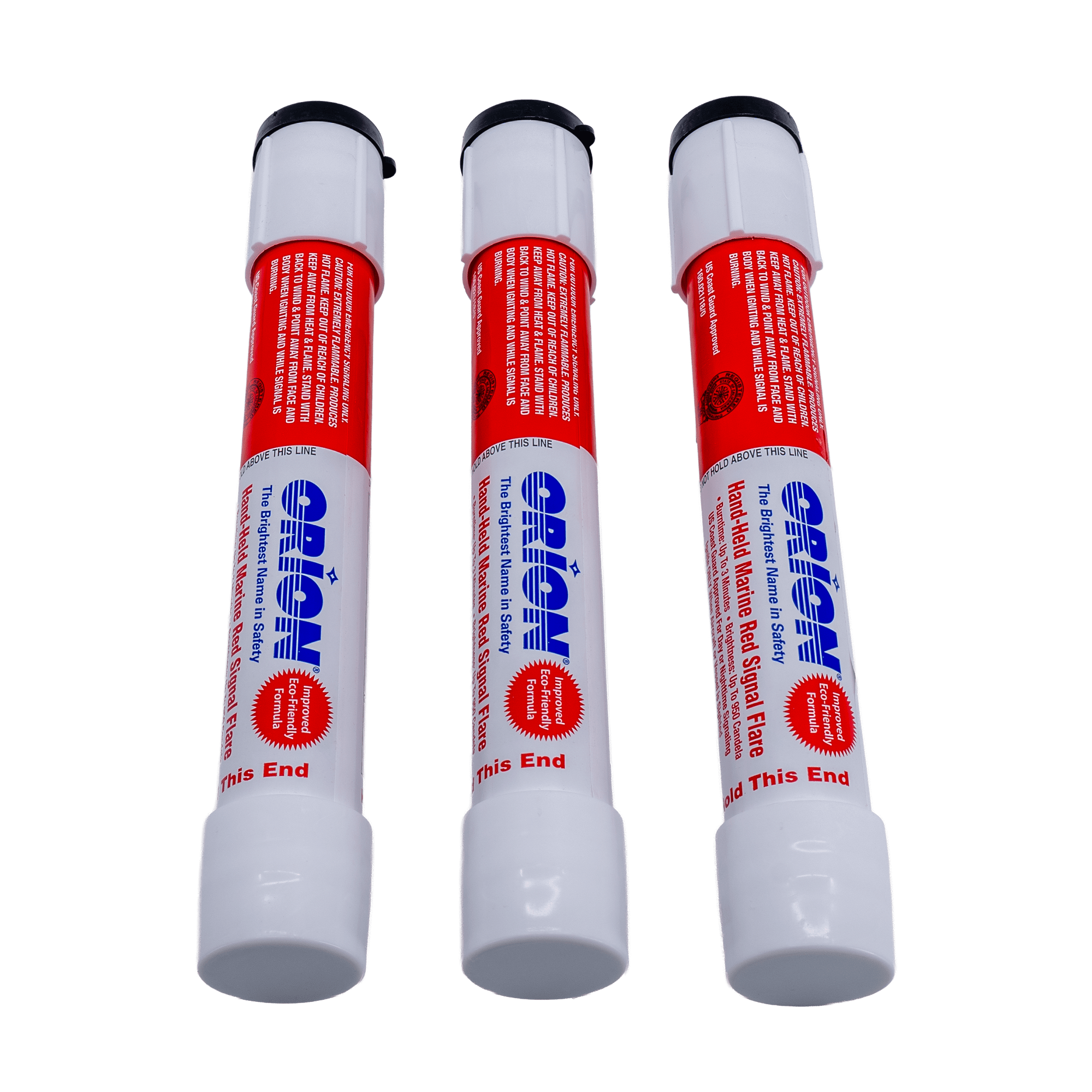Orion 265 Locate Basic-3 Red Handheld Marine Flares, 3-Pack, USCG Approved, Day/Night Signaling