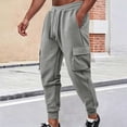 thumbnail image 2 of XuJwPNcy Men's Sweatpants with Pockets Elastic Waist Cotton Joggers Active Athletic Workout Cargo Pants Running Outfit(Gray,Small), 2 of 7