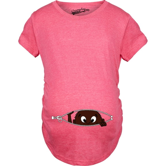 Maternity African American Baby Peeking Funny T shirts Pregnancy Annoucement T shirt