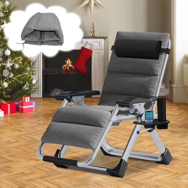 MOPHOTO Zero Gravity Chair, Lawn Recliner, Reclining Patio Lounger