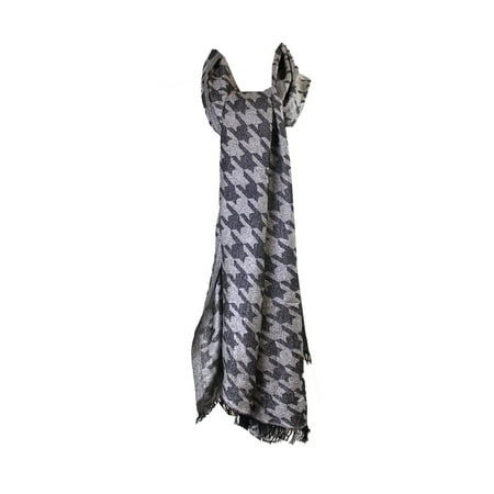 Houndstooth Wrap - Style & Co. Black White Metallic Houndstooth Jacquard Evening Wrap OS
