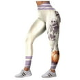 thumbnail image 7 of adviicd Womens Halloween Soft Comfy Leggings Printed Stretchy Leggings Yoga Pants (White, M), 7 of 7