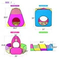 thumbnail image 7 of 5pc Kids Play Tent for Toddler with 1 Baby Ball Pits, 2 Baby Crawl Tunnels, 2 Pop Up Tents, Indoor Outdoor Playhouse Toys for Boys/Girls, Gift Target Game with 4 Dart Balls, 7 of 7