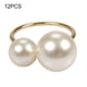thumbnail image 1 of Hebillas de servilleta Hebillas de toalla de perlas de metal Decoración Anillos de servilleta de mesa de comedor, Oro 12pcs/bolsa sidaley HA004008-01, 1 of 7
