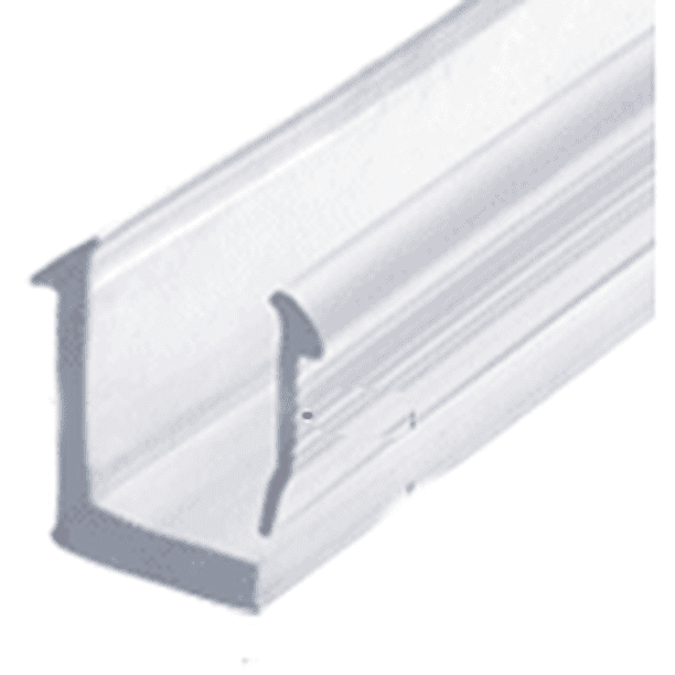 CRL DUC516BA Brite Anodized Dry Glaze UChannel With Vinyl