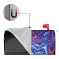 thumbnail image 3 of Bingfone Swirl Print Blue Purple Magnetic Mailbox Cover Standard Size for Garden Yard Outdoor Decorations-25.5x21 in, 3 of 7