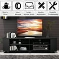 thumbnail image 4 of 59" TV Stand Wooden Entertainment Media Center Storage Console Black, 4 of 8
