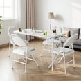 thumbnail image 4 of Rectangle Folding Table, Card Table with Anti-Slip Feet Caps, Scratch & Stain Resistant, Collapsible Legs Portable for Indoor Outdoor Dining Office, 4 of 10