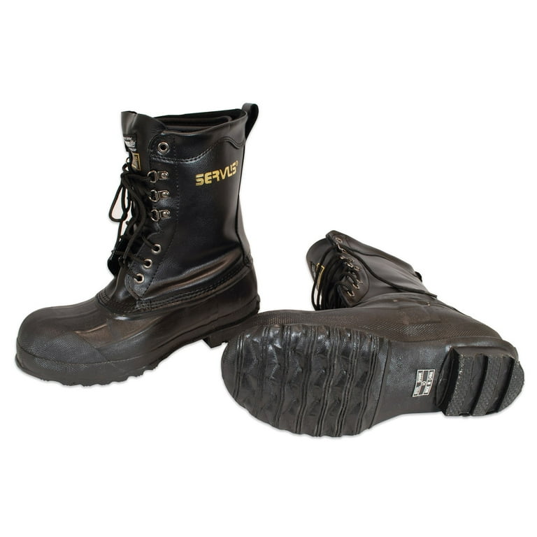 Servus by Honeywell Size 11 Servus Black Insulated Leather And Rubber Safety Pac Boots With Steel Toe