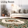 thumbnail image 2 of ODIKA 3'x5' Machine Washable Non-Slip Area Rug, Floral Medallion Border with Timeless European Elegance High Traffic Rug, Beige, 567069, 2 of 7