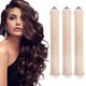 thumbnail image 1 of 3 rulos rizadores de terciopelo suave sin calor para cabello largo, rizadores nocturnos con cierre de gancho seguro (beige), 1 of 5