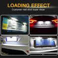 thumbnail image 4 of 2 luces LED para matrícula, lámpara blanca para Ford Flex Taurus Mustang Focus Edge JAMW Sencillez, 4 of 5