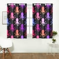 thumbnail image 2 of MKHERT Colorful Octopus Window Curtains Kitchen Curtain Room Bedroom Drapes Curtains 26x39 inch, 2 Piece, 2 of 3