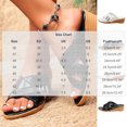 thumbnail image 3 of Women Crisscross Buckle Wedge Slide Sandals Open Toe Slip On Summer Casual Mules Black 9, 3 of 9