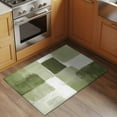 thumbnail image 3 of Sage Green Geometric Bathroom Rug Washable 2x3 Entryway Rug Non Slip Watercolor Ombre Modern Abstract Art Front Door Mat Low Pile Indoor Doormat Throw Floor Carpet for Kitchen Bedroom Entrance, 3 of 8