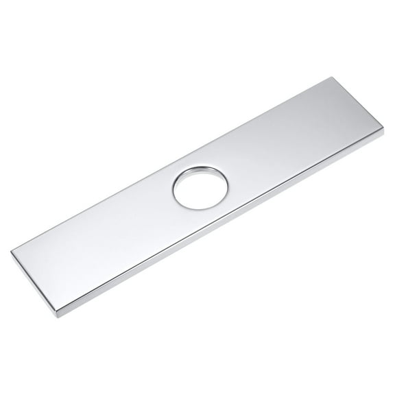 Faucet Deck Plate, 10" Square 304 Stainless Steel Hole Cover Deck Plate Escutcheon for Bathroom/Kitchen Sink Faucet [Electroplating Silver Tone ]