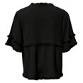 thumbnail image 4 of HCYSFG Womens Fringe Blouses Round Neck Short Ruffle Sleeve Empire Waist Relaxed Fit Peplum Shirts Boho Summer Tops, 4 of 6